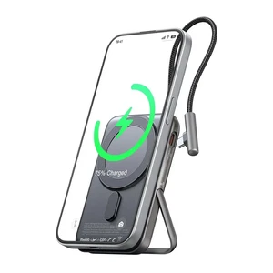 Mcdodo MC-1811 10.000mAh 20w Manyetik Kablosuz Şarj Cihazı Dahili Type-c Kablosu Siyah - Görsel 5