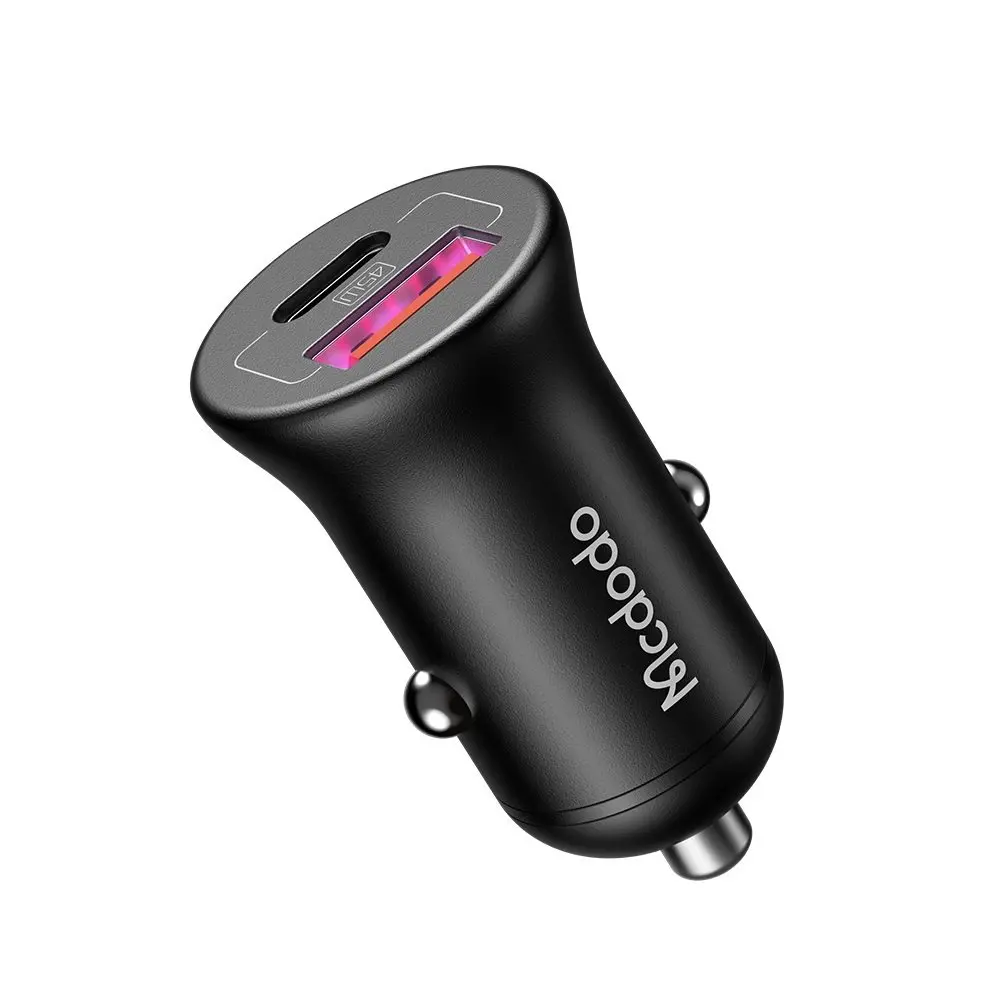 MCDODO CC-2680 45W PD 1XUSB 1XTYPE-C ARAÇ ŞARJ CİHAZI - SİYAH - Görsel 1