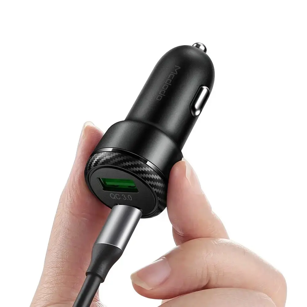 MCDODO CC-5970 36W PD+QC 3.0 1XTYPE-C 1XUSB GİRİŞLİ ARAÇ ÇAKMAK ŞARJ - SİYAH - Görsel 5
