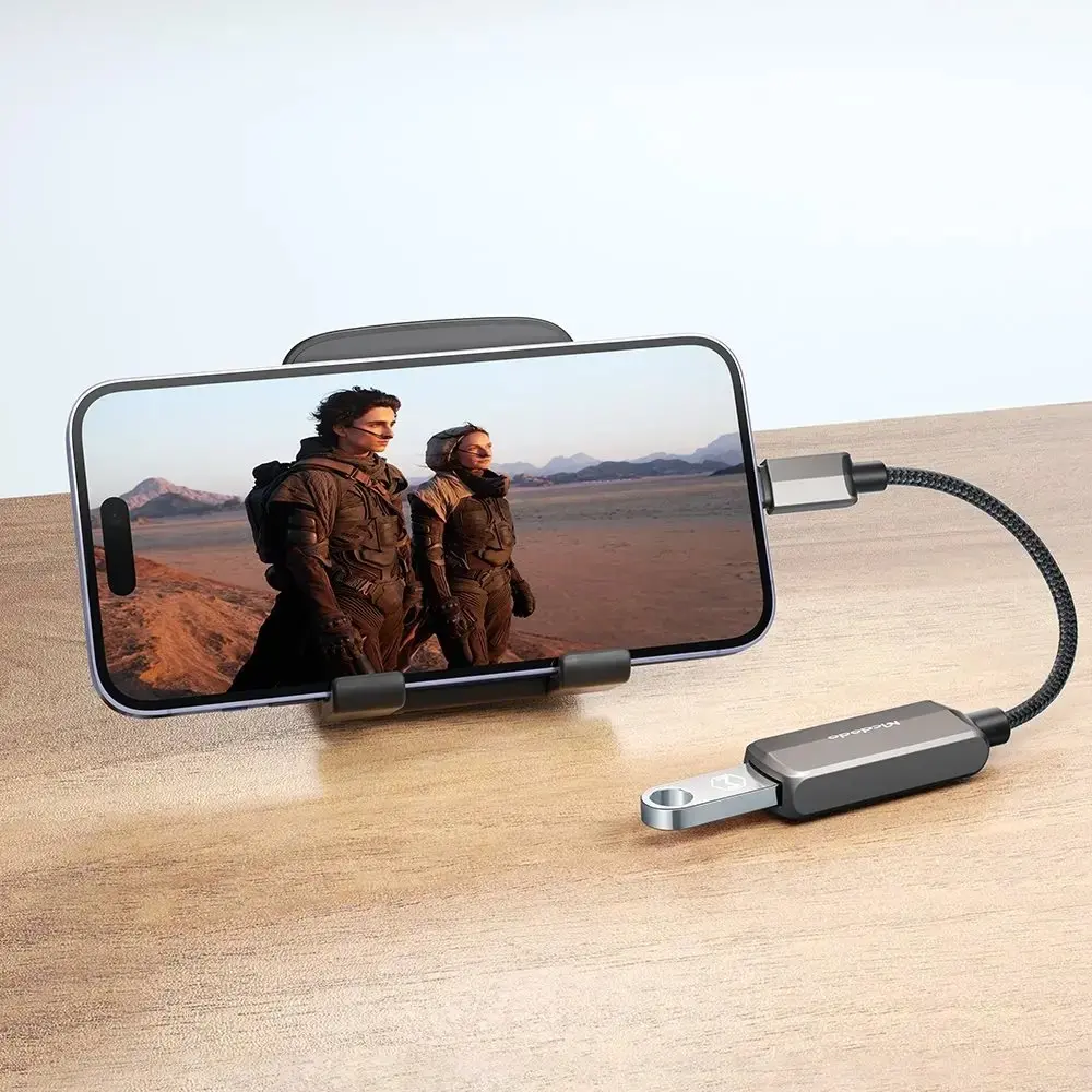 MCDODO CA-2690 2İN 1 LİGHTNİNG TO USB-A 3.0 + LİGHTNİNG ŞARJ DESTEĞİ VE VERİ AKTARIM CİHAZI - KOYU GRİ - Görsel 7