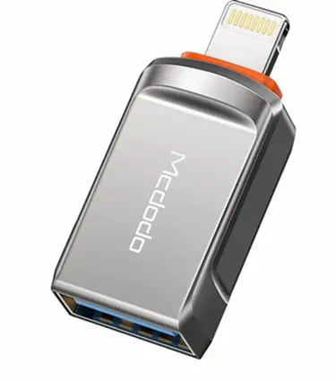 MCDODO OT-8600 USB-A TO LİGHTNİNG DÖNÜŞTÜRÜCÜ SOKET - GRİ - Görsel 1