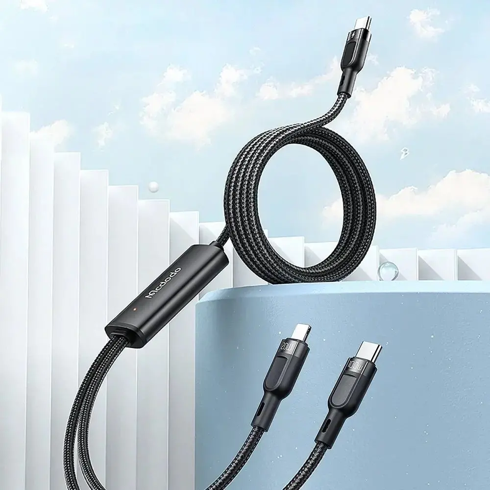MCDODO CA-8780 2İN1 100W TYPE-C TO LİGHTNİNG & TYPE-C DATA-ŞARJ KABLOSU - Görsel 6