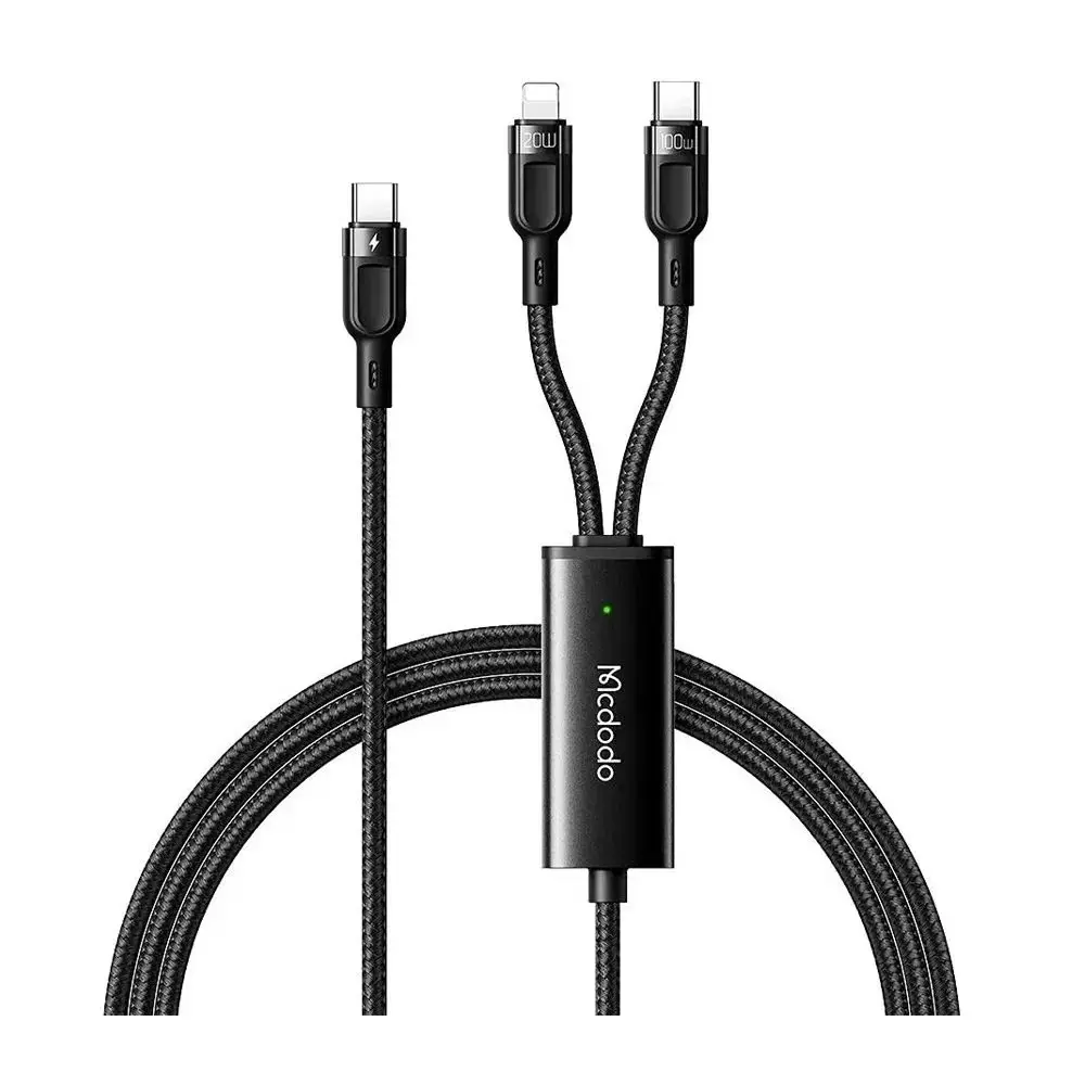 MCDODO CA-8780 2İN1 100W TYPE-C TO LİGHTNİNG & TYPE-C DATA-ŞARJ KABLOSU - Görsel 2