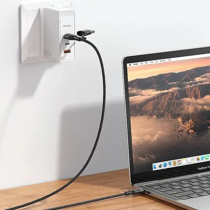 MCDODO CA-8800 2 İN 3 100W USB-A/C - LİGHTNİNG+MİCRO+TYPE-C SÜPER HIZLI ŞARJ VE VERİ KABLOSU 1.2 M - Görsel 10