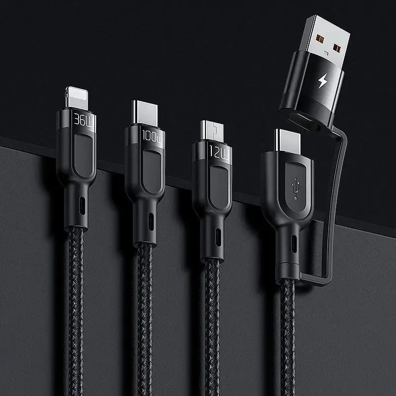 MCDODO CA-8800 2 İN 3 100W USB-A/C - LİGHTNİNG+MİCRO+TYPE-C SÜPER HIZLI ŞARJ VE VERİ KABLOSU 1.2 M - Görsel 9