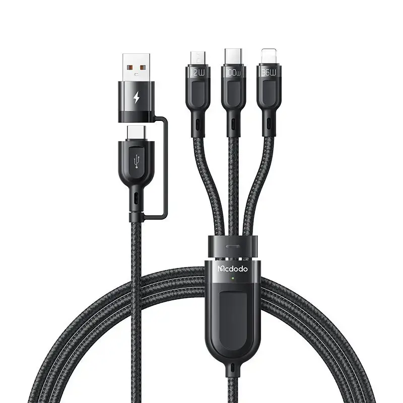 MCDODO CA-8800 2 İN 3 100W USB-A/C - LİGHTNİNG+MİCRO+TYPE-C SÜPER HIZLI ŞARJ VE VERİ KABLOSU 1.2 M - Görsel 7