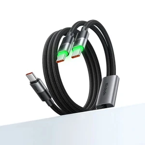 Mcdodo CA-6740 2-in-1 Kablo 100 W Type-c Type-c+Type-c 1.5 M Siyah Kablo - Görsel 1