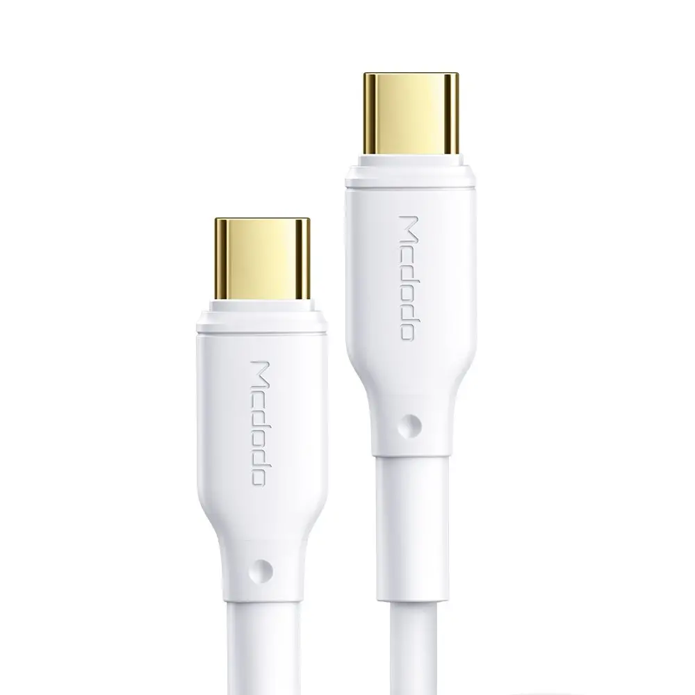 MCDODO CA-8350 100W TYPE-C TO TYPE-C SÜPER HIZLI DATA-ŞARJ KABLOSU 5A 1.2M-BEYAZ - Görsel 1