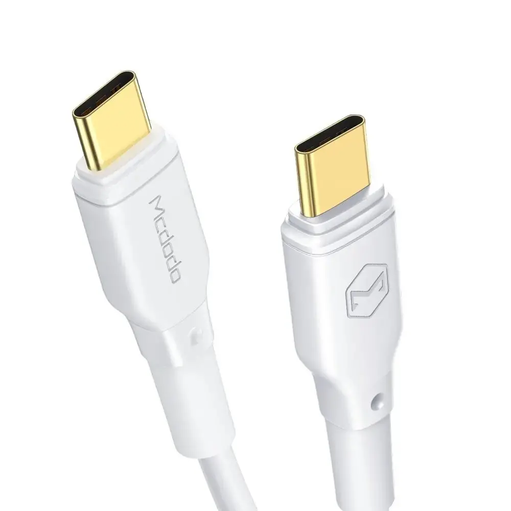 MCDODO CA-8350 100W TYPE-C TO TYPE-C SÜPER HIZLI DATA-ŞARJ KABLOSU 5A 1.2M-BEYAZ - Görsel 3