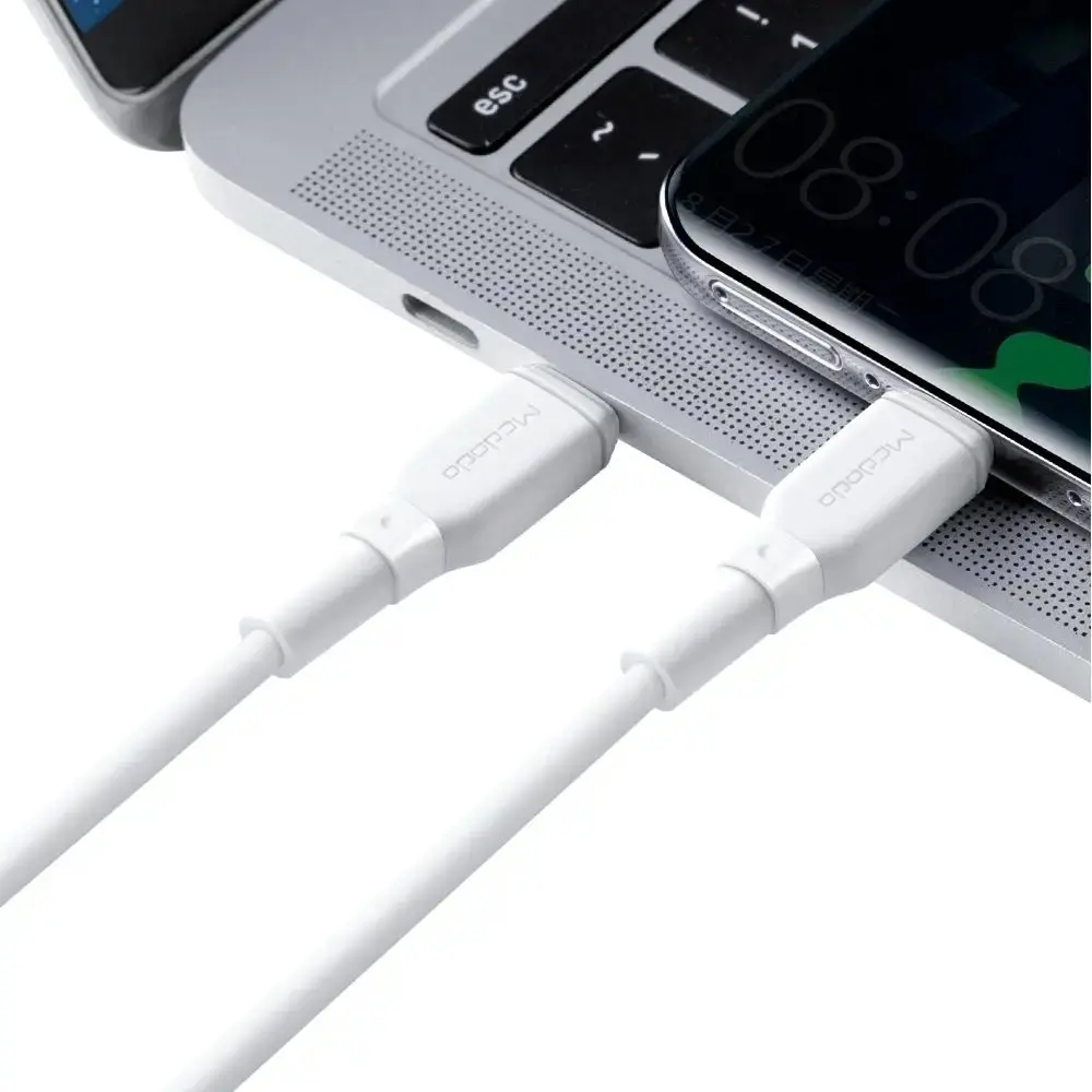 MCDODO CA-8350 100W TYPE-C TO TYPE-C SÜPER HIZLI DATA-ŞARJ KABLOSU 5A 1.2M-BEYAZ - Görsel 7