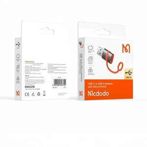 Mcdodo OT-3800 USB-C to USB-A 3.0 Adaptörü Silikon Kancalı Siyah - Görsel 6