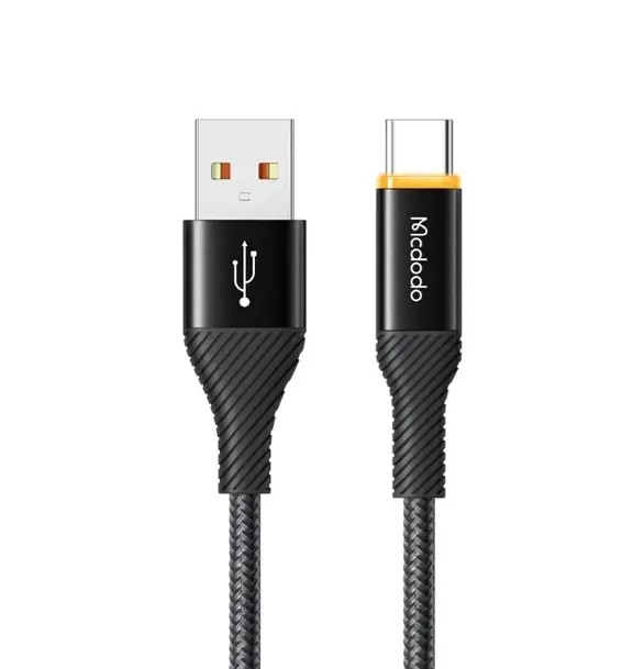 MCDODO CA-2380 USB-A TO TYPE-C 100W POWER OFF SÜPER HIZLI DATA/ŞARJ KABLOSU 5A 1.2M - SİYAH - Görsel 1