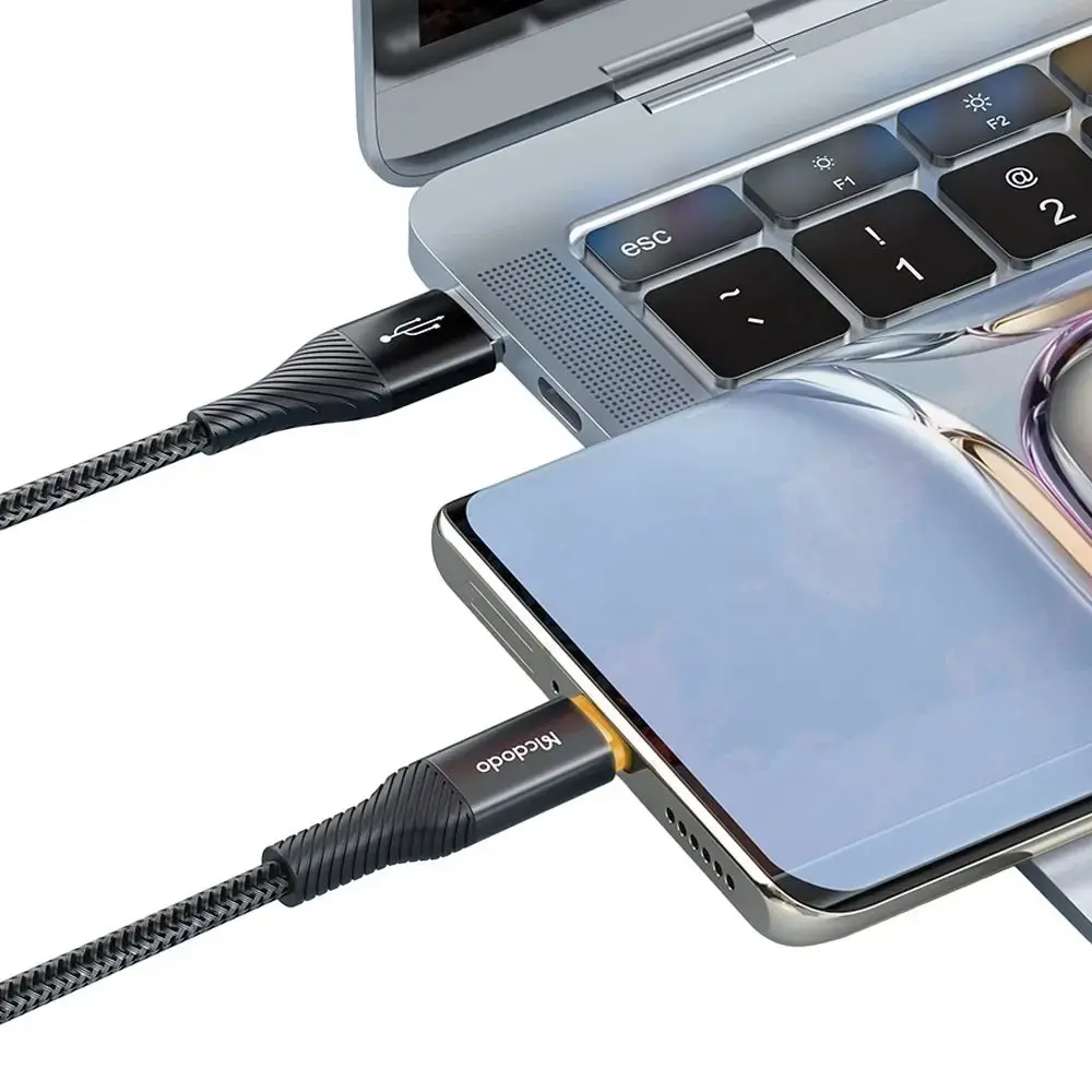 MCDODO CA-2380 USB-A TO TYPE-C 100W POWER OFF SÜPER HIZLI DATA/ŞARJ KABLOSU 5A 1.2M - SİYAH - Görsel 5