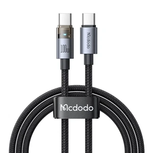 Mcdodo CA-5580 Type-c to Type-c 100w 1.2m Şeffaf Kablo - Görsel 1