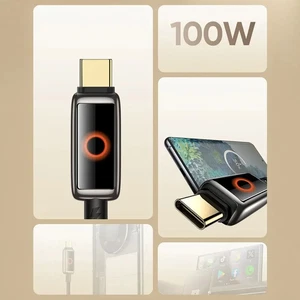 Mcdodo CA-6650 100w Usb-A to Type-c Nefes Alan Işık Göstergeli Premium 1.2m Kablo - Görsel 9