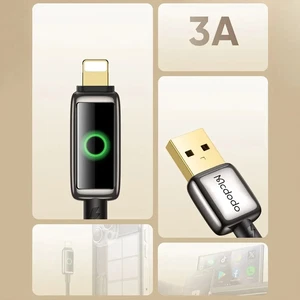 Mcdodo CA-6590 36w Usb-A To Lightning Nefes Alan Işık Göstergeli Premium Kablo 1.2m - Görsel 3
