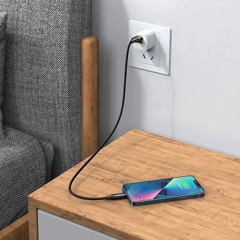 MCDODO CA-1060 DİJİTAL EKRANLI USB-A TO LİGHTNİNG HIZLI DATA-ŞARJ KABLOSU 3A 1.2M - Görsel 5