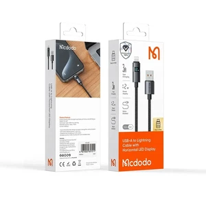 Mcdodo CA-6490 Usb-A- Yatay Led Ekranlı Aydınlatma Kablosu Siyah 1.2m - Görsel 9