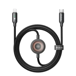 Mcdodo CA-5680 36w 1 Lightning Ve 1 Watch Kablosuz Şarj Kablosu- Siyah - Görsel 1