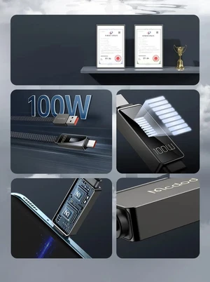 Mcdodo CA-4980 Type-c To USB 100w 6a Led Ritim Şarj Ve Data Kablosu-1.2m - Görsel 7