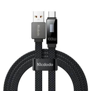 Mcdodo CA-4980 Type-c To USB 100w 6a Led Ritim Şarj Ve Data Kablosu-1.2m - Görsel 1