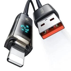 Mcdodo CA-3620 Dijital Ekranlı Usb-ATo Lightning Şarj & Data Kablosu - Siyah 1.2m - Görsel 2