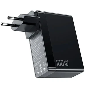 Mcdodo CH-8101 100w GaN Serisi 3 Port Başlıklı 1xusb 2xtype-c Girişli Universal Şarj Adaptörü- Siyah - Görsel 1