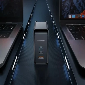 Mcdodo CH-8101 100w GaN Serisi 3 Port Başlıklı 1xusb 2xtype-c Girişli Universal Şarj Adaptörü- Siyah - Görsel 3