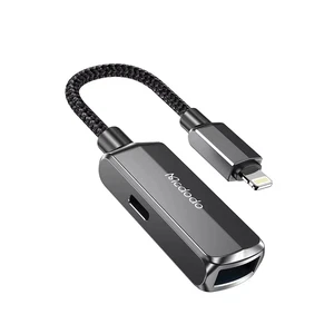 Mcdodo CA-2690 2in 1 Lightning To Usb-A3.0 + Lightning Şarj Desteği Ve Veri Aktarım Cihazı - Koyu Gri - Görsel 1