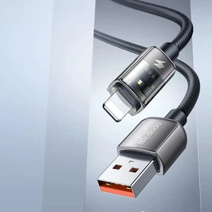 Mcdodo CA-3140 Usb-A To Lightning Led Işıklı Power Off 3a Hızlı Data/şarj Kablosu 1.2m - Siyah - Görsel 6