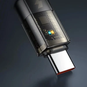 Mcdodo CA-2840 Type-c to Type-c 100w Led Işıklı Power Off Hızlı Data Şarj Kablosu 1.2m - Siyah - Görsel 6