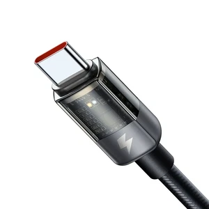 Mcdodo CA-2840 Type-c to Type-c 100w Led Işıklı Power Off Hızlı Data Şarj Kablosu 1.2m - Siyah - Görsel 3