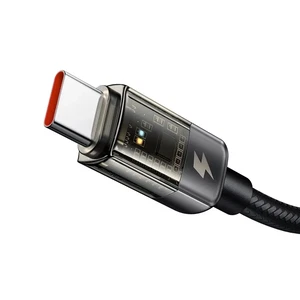Mcdodo CA-2840 Type-c to Type-c 100w Led Işıklı Power Off Hızlı Data Şarj Kablosu 1.2m - Siyah - Görsel 2