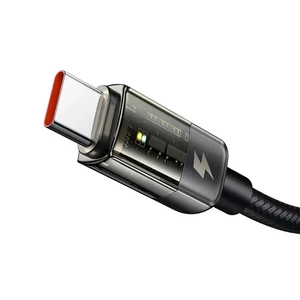 Mcdodo CA-3150 Usb-A to Type-c 100w Led Işıklı Power Off Süper Hızlı Data/şarj Kablosu 1.2m - Siyah - Görsel 2