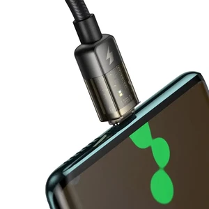 Mcdodo CA-3150 Usb-A to Type-c 100w Led Işıklı Power Off Süper Hızlı Data/şarj Kablosu 1.2m - Siyah - Görsel 5
