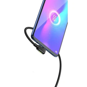 Mcdodo L Tipi Micro USB LED Işıklı Şarj ve Data Kablosu 3A 1.8M Siyah - Görsel 2