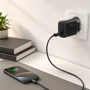 Nillkin NL-35W 35W GaN Type-C + USB-A Hızlı Şarj Adaptörü Siyah - Görsel 4