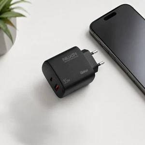 Nillkin NL-35W 35W GaN Type-C + USB-A Hızlı Şarj Adaptörü Siyah - Görsel 6