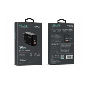 Nillkin NL-35W 35W GaN Type-C + USB-A Hızlı Şarj Adaptörü Siyah - Görsel 7