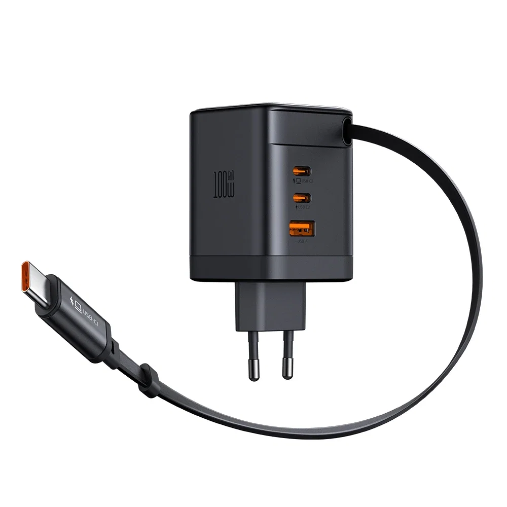 Mcdodo CH-8470 FreeGo 100W Geri Çekilebilir Kablolu 3C1A GaN Şarj Adaptörü - Görsel 7