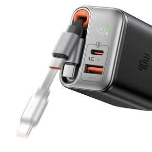 Mcdodo CH-4281 40W GaN Şarj Adaptörü Dahili Geri Çekilebilir Kablolu - Görsel 3