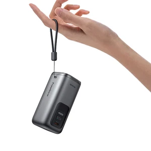Mcdodo MC-8501 FreeGo 45W 3'ü 1 Arada 10000mAh Dahili Geri Çekilebilir Type-C Kablo, AC Prize Takılabilir Şarj Adaptörlü Powerbank Siyah(Universial Priz Uçları) - Görsel 7