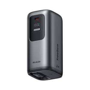 Mcdodo MC-8501 FreeGo 45W 3'ü 1 Arada 10000mAh Dahili Geri Çekilebilir Type-C Kablo, AC Prize Takılabilir Şarj Adaptörlü Powerbank Siyah(Universial Priz Uçları) - Görsel 10