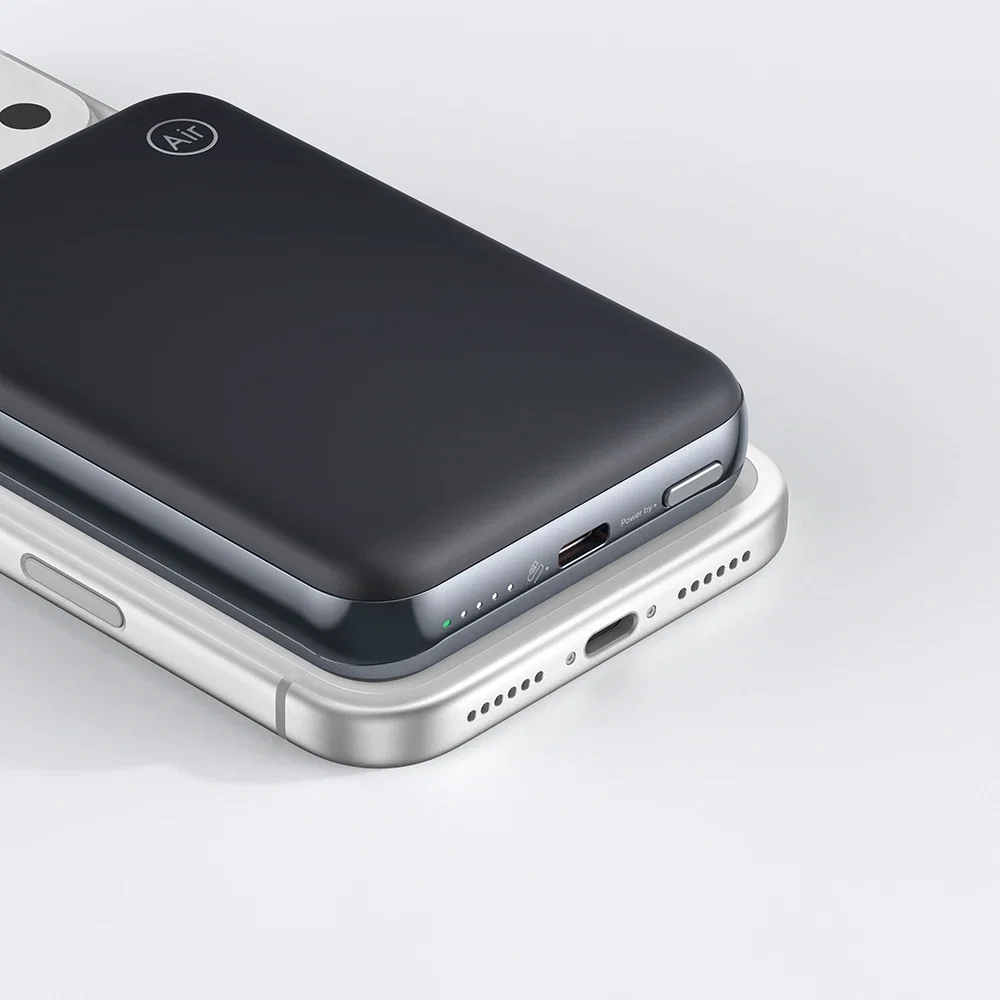 Mcdodo MC-2431 MetaAir Qi2.2 25W 10000mAh 35W Ultra İnce Metal Manyetik Kablosuz Powerbank Siyah - Görsel 8