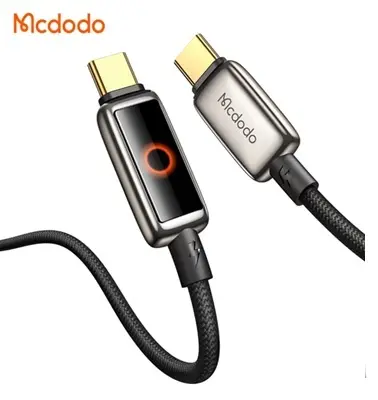 MCDODO CA-6681 100 W TYPE-C TO TYPE-C NEFES ALAN IŞIK GÖSTERGELİ PREMİUM KABLO 1.2M - Görsel 1