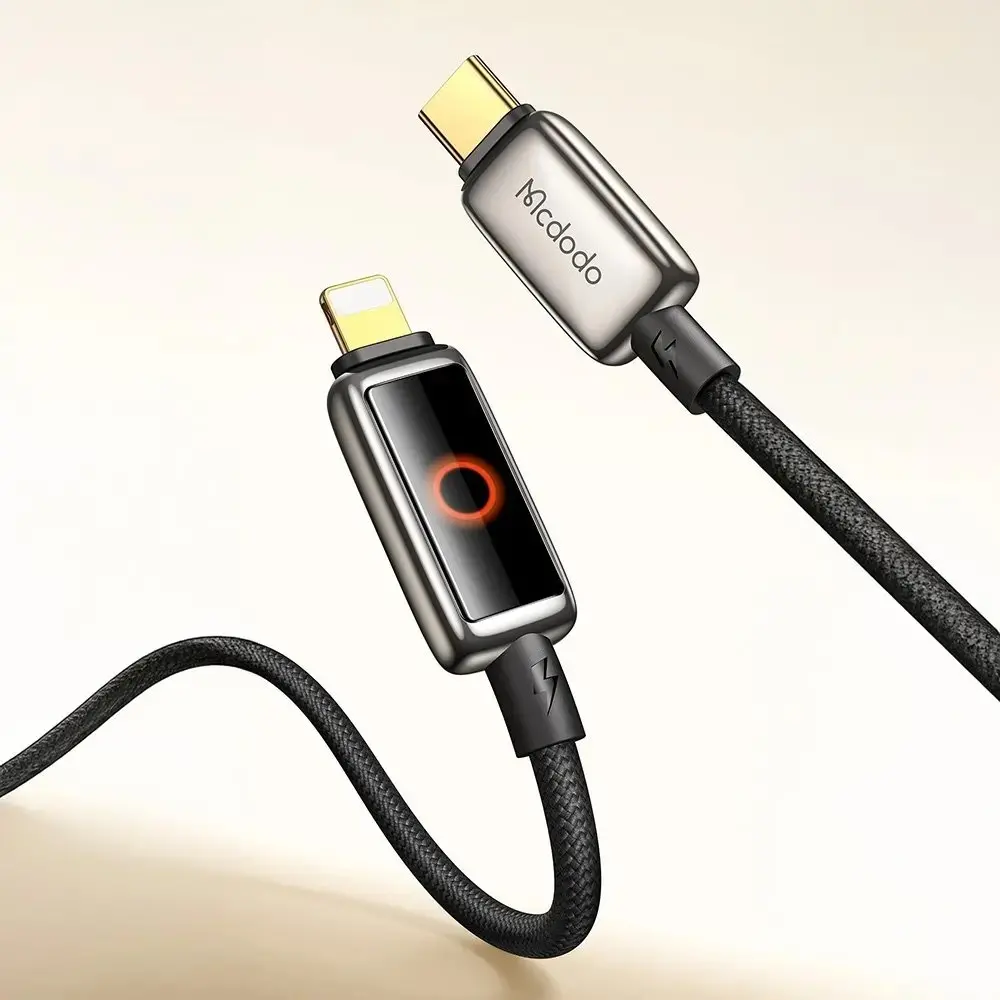MCDODO CA-6670 1.2M USB-C TO LIGHTNİNG NEFES ALAN IŞIK GÖSTERGELİ 36 W PREMİUM KABLO - Görsel 2