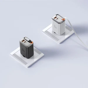 Mcdodo CH-4103 Freego 67w GaN Hızlı   Dahili Geri Sarılabilir Type-c Kablolu Şarj Cihazı Beyaz - Görsel 5