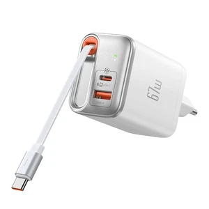 Mcdodo CH-4103 Freego 67w GaN Hızlı   Dahili Geri Sarılabilir Type-c Kablolu Şarj Cihazı Beyaz - Görsel 8