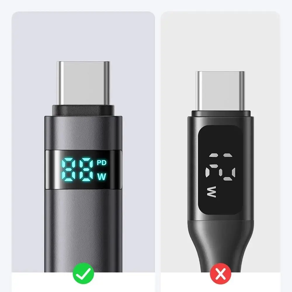 MCDODO CA-5610 100W TYPE-C TO TYPE-C KABLO YATAY LED EKRANLI SİYAH - Görsel 3