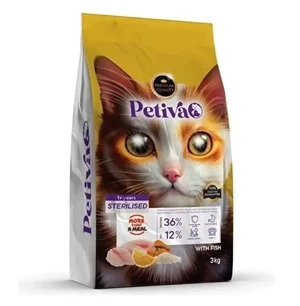 Petiva Kısırlaştırılmış Balıklı Kedi Maması 3 kg - Görsel 1